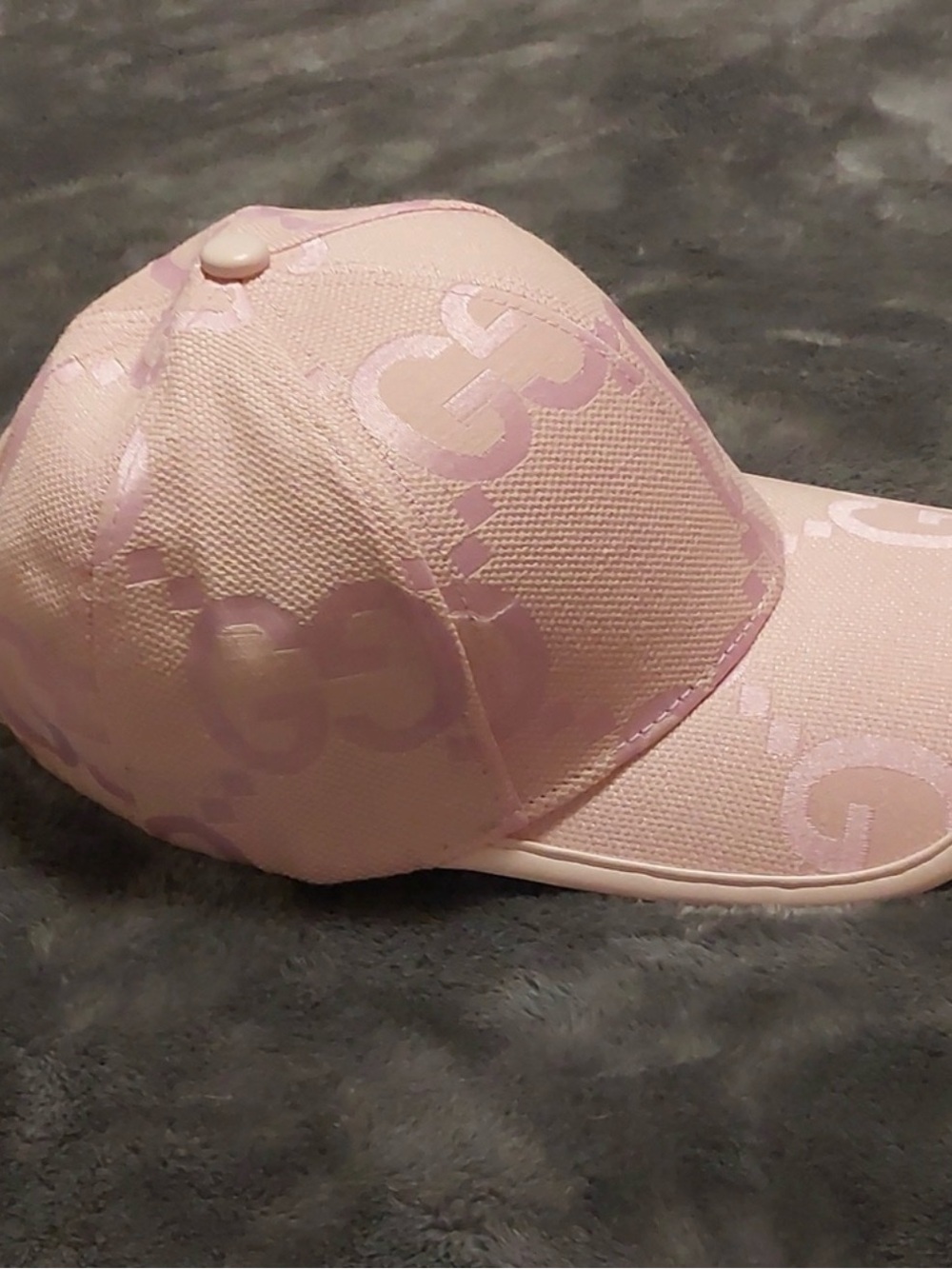 Gucci Light Pink GG Logo Baseball Cap